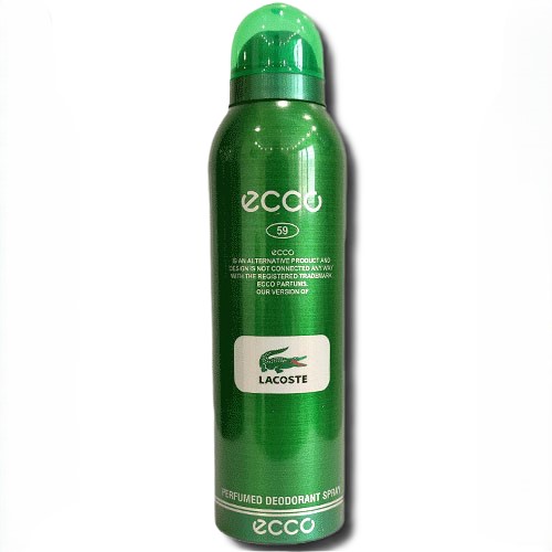 اسپری اکو (ecco) اصلی مردانه رایحه لاگوست سبز ( Lacoste )حجم 200 میل