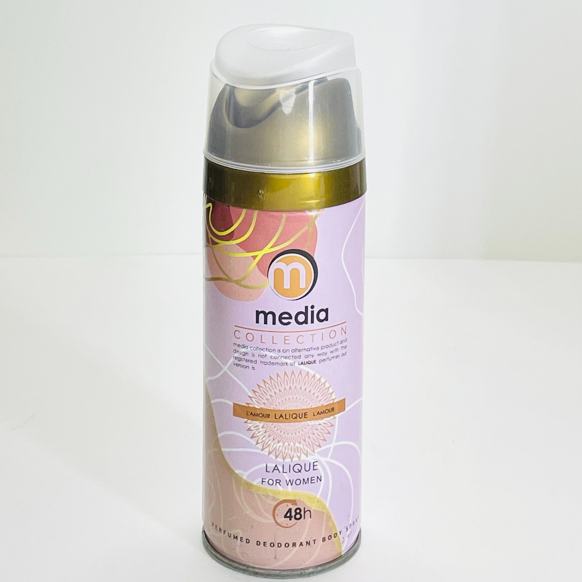 اسپری خوشبو کننده بدن زنانه برند مدیا مدل Lalique Lُamour حجم 200 میلی لیتر