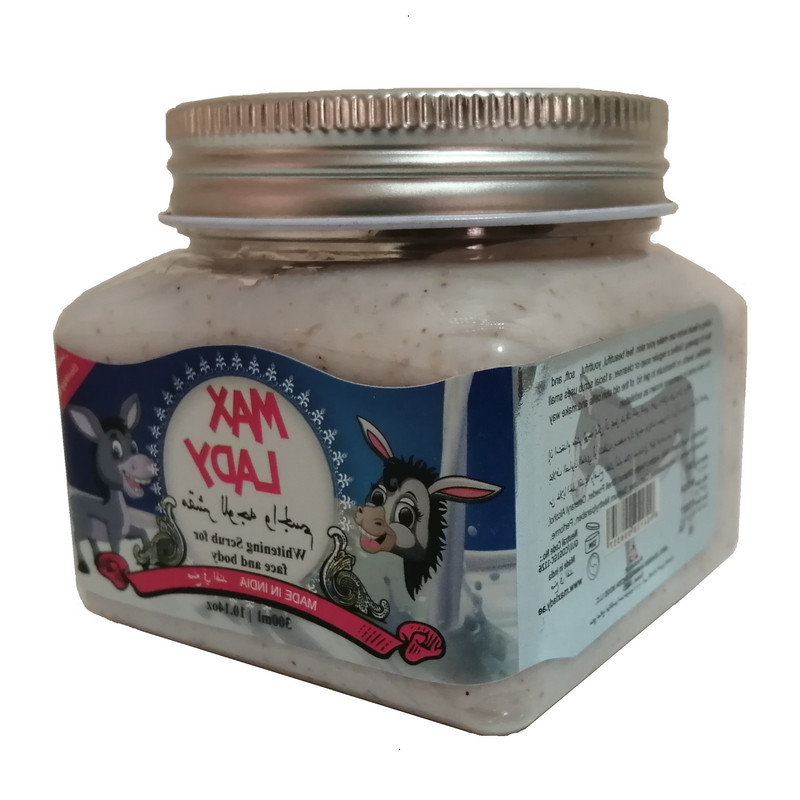 اسکراب لایه بردار پوست مکس لیدی مدل شیر الاغ حجم 300 میلی لیتر